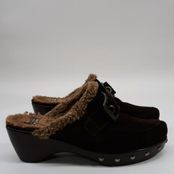 Stuart Weitzman‎ Brown Suede Fur Lined Mules 8M - Picture 4 of 13